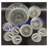 Many Crystal Glass Bowls