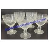 Set of Etched Glasses