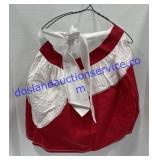 Vintage Apron With Heart Pattern Pocket