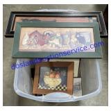 Tote W/ Misc Pictures ( No Lid )