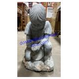 Kneeling Girl Garden Decor 15"