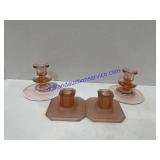 Pink Candle Stick Holders