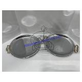 Kromex Serving Trays & Condiment Stand