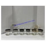 Vases , Stein, Whiskey Glasses & Lidded Glass Jar