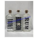 Glass Liquor Bottles W/ Quarks