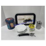 Tin, Tray , Sugar Dish , Old Peanut Butter Jiff