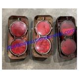 Vintage Flip Up Road Hazard Reflectors