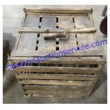 Antique Farmhouse Wooden Egg Crate Carrier