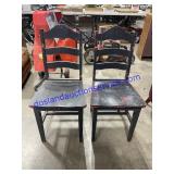 Pair of Wooden Chairs (34")