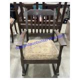 Vintage Wooden Rocking Chair (34")