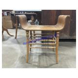 Antique Wood Curved Bench (24")