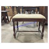 Wooden Bench w/ Embroidered Top (23 x 17 x 14)