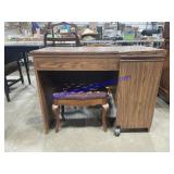 Sewing Table & Stool (40 x 29 x 20) No Machine