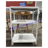 Metal Cart on Wheels w/ Outlets (30 x 20 x 15)