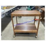 American Oak Cart on Wheels (30 x 29 x 20)