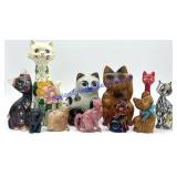 Flat of Cat Figurines