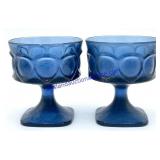 Lot of (10) Vintage Nortitake Cobalt Blue Goblets