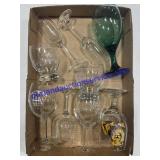 Flat of Misc. Glassware