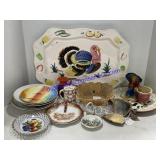 Flat of Misc. Decorative Plates, Etc..