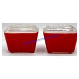 Pair of Small Pyrex Refrigerator Dishes