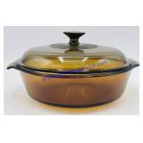 Fire King Brown Glass Dish & Lid