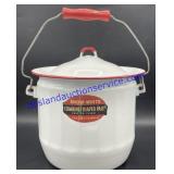 Enamel Snow-White Cabinet Diaper Pail (11")