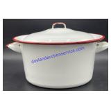 Enamel Handled Pot & Lid