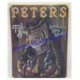 Metal Peters True Blue Sign (16 x 12)