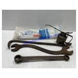 Crow Bar , Oil Can , Wrenches & Support Braces