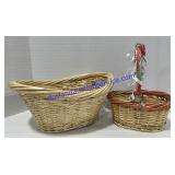 Wicker Baskets ( Largest is 15"x7" )