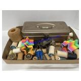 Craft Box , Thread Spools , Wind Chime & Star