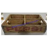 Vintage Pepsi Cola Wooden Crate 18"x12"x5"