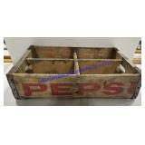 Vintage Pepsi Cola Wooden Crate 18"x12"x5"