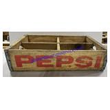 Vintage Pepsi Cola Wooden Crate 18"x12"x5"