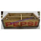 Vintage Pepsi Cola Wooden Crate 18"x12"x5"