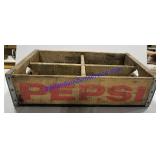 Vintage Pepsi Cola Wooden Crate 18"x12"x5"