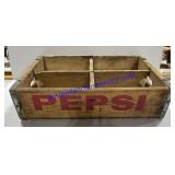 Vintage Pepsi Cola Wooden Crate 18"x12"x5"