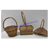 3 Baskets ( Largest 7"x6"x4" )