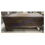 Wooden Chest FULL of Misc. Linens (44 x 20 x 19)