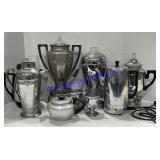 Box of Vintage Coffee Pots & Percolators