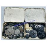 Pair of Small Sucrets Tins w/ Vintage Navy