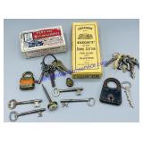 Lot of Vintage Keys & Padlocks