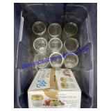 Tote of Canning Jars & Lids