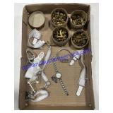 Paper Fasteners, Pair of Ladies Watches, Etc..