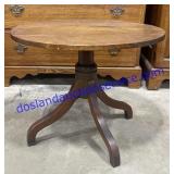 Round Wooden Picture Table (20" Tall 24" Wide)