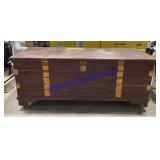 Wooden Chest on Wheels (48 x 48 x 20)