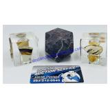 Lot of (3) Paperweights