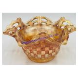 Marigold Carnival Glass Bowl