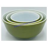 Set of (3) Vintage Pyrex Mixing Bowls