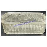 Vintage Glass Vegetable Refrigerator Dish